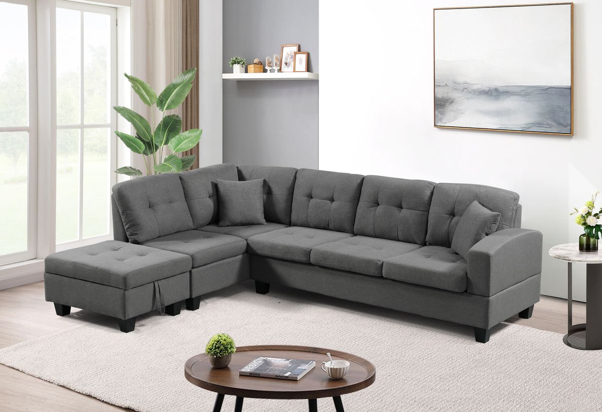 Left Fabric Sofa With Ottoman_maomaolike.com