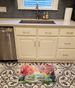 Michigan Blossoms In Watercolor Memory Foam Kitchen Mat Machine Washable Anti-Fatigue Mat Cushion Comfort Bath Mat Or Kitchen Rug_maomaolike.com
