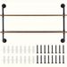 Industrial Pipe Shelf, 2 Tier 48x 9.84in, Wall-Mount Floating Rustic Wood Shelves Bracket Display Bookshelf, Storage Rack Sundries Holder For Kitchen Bedroom Bathroom Living Room, Black_maomaolike.com