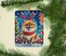 Pomeranian Christmas Reindeer Porcelain Ornament Christmas Tree Hanging Decorations For Home Christmas Holiday, Rectangle, Gift, Multicolor_maomaolike.com
