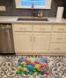 Hydrangeas In Watercolor Memory Foam Kitchen Mat Machine Washable Anti-Fatigue Mat Cushion Comfort Bath Mat Or Kitchen Rug_maomaolike.com
