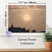 City Silhouette & Large Moon Landscape Painting Poster, Muted-tone Retro Oil Painting Style Poster, Calm Atmospheric Decor Ideal For Living Room_maomaolike.com