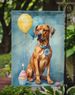 Rhodesian Ridgeback Happy Birthday Garden Flag Mailbox Flag Decorative Yard Flag Banner Outside Patio Artwork Yard Flower Beds, Garden Size, Multicolor_maomaolike.com