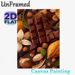 Chocolate & Nut Gourmet Painting Poster, Rich-toned Realistic Food Illustration Poster, Appetizing Food-themed Decor Ideal For Kitchen, Dining Room_maomaolike.com