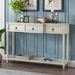 Console Table Sofa Table With Drawers For Entryway With Projecting Drawers And Long Shelf_maomaolike.com
