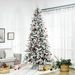 9 Ft Pine Snow Flocked Artificial Christmas Tree With 616 Realistic Cedar Branches, Auto Open, Home Holiday Decoration, Green_maomaolike.com