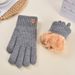Sports Gloves Skiing Cycling Motorcycle Hiking Touch Screen Gloves Men's Double-layer Touch Screen Gloves With Fleece And Wool Knitted Gloves_maomaolike.com