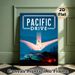 Pacific Drive Themed Painting Poster, Mysterious Vibrant Sci-Fi Wilderness & Modified Car Scene Poster, Immersive Atmospheric Design Ideal For Game_maomaolike.com