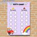 Potty Chart Painting Poster, Cute Cartoon Style Lavender Poster With Rainbow & Car Graphics, Practical Tool To Track Toilet Training Progress, Ideal_maomaolike.com