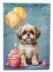Shih Tzu Happy Birthday Garden Flag Mailbox Flag Decorative Yard Flag Banner Outside Patio Artwork Yard Flower Beds, Garden Size, Multicolor_maomaolike.com