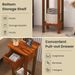 2 Tier Slim Nightstand Bedside Table With Drawer Shelf_maomaolike.com