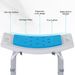 Homcom 6-Level Adjustable Curved Bath Stool Spa Shower Chair Non-Slip Design For The Elderly, Injured, & Pregnant Women_maomaolike.com