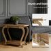2-Tier End Table, Narrow Accent Side Table With With Storage Shelves_maomaolike.com