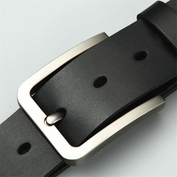 HOT Men's PU LeatherAlloy Square Pin Buckle Business Leisure Male Famous Brand Designer Jeans Black Brown Belts for Men_maomaolike.com