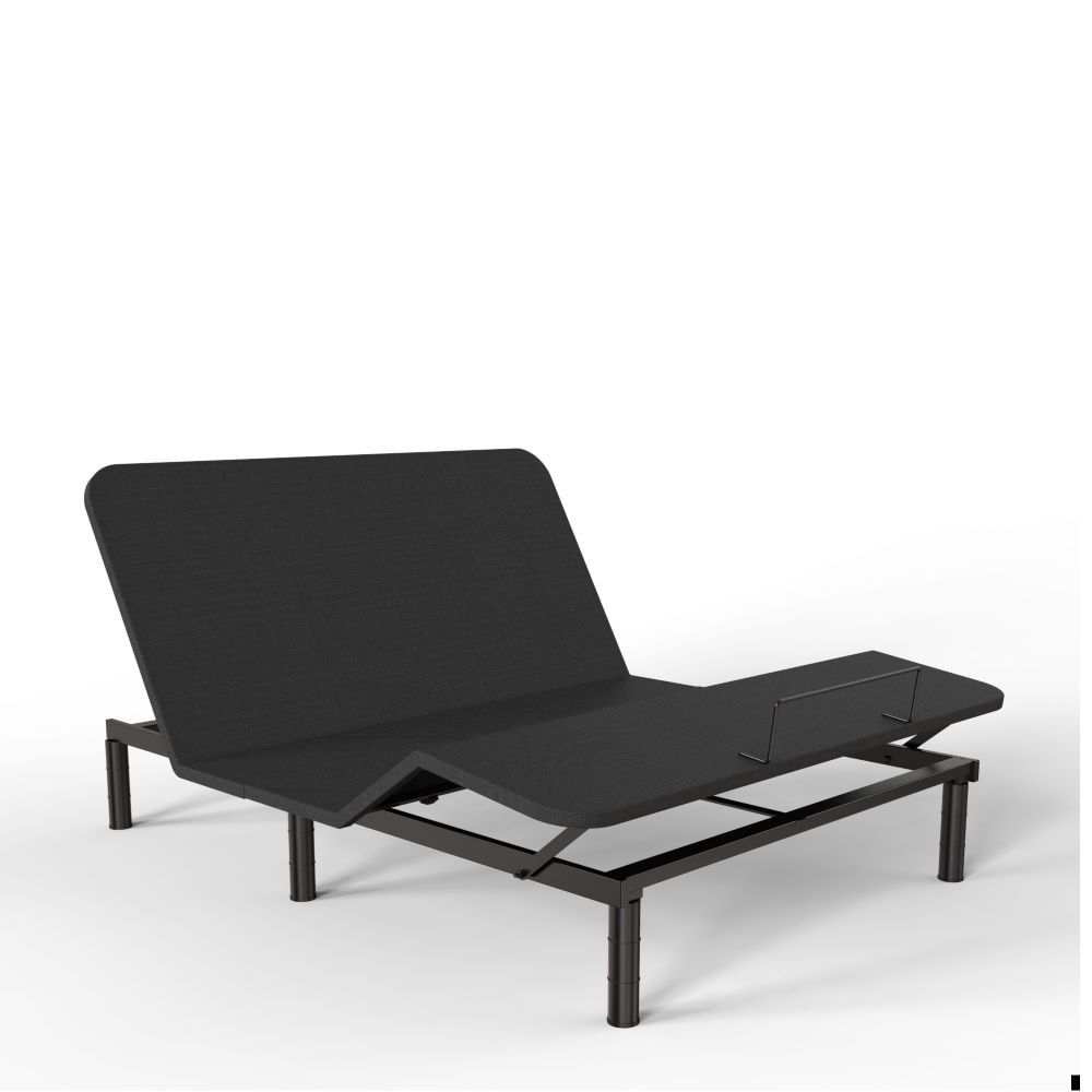 Black Dual-motor Adjustable Electric Bed , With 9-key Remote Control , Easy Assembly,Queen Size Bed Frame_maomaolike.com