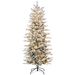 6ft Tall Prelit Artificial Christmas Tree Holiday Décor With 636 Snow Flocked Branches, 250 Warm Yellow Clear Lights, Auto Open, Extra Bulb_maomaolike.com