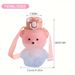 1pc Cute Bear Water Bottle BPA-Free Portable Kettle With Straw & Shoulder Strap Heat-Resistant Large-Capacity_maomaolike.com