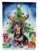 Black And Tan Dachshund Christmas Reindeer House Flag Large Porch Sleeve Pole Decorative Outside Yard Banner Artwork Wall Hanging, Polyester, House Size, Multicolor_maomaolike.com