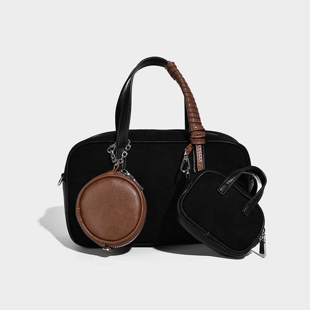 Vintage Suede Feel Boston Bowling 2026 Autumn Winter New High-end Handbag Single Shoulder Crossbody Bag_maomaolike.com