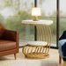 Round End Table With Storage Shelf, 2 Tiers Marble Side Table_maomaolike.com
