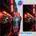 Cyberpunk Japanese Alleyway Painting Poster, Moody Neon-lit Nocturnal Street With Bar & Glowing Lanterns Poster, Atmospheric Urban Decor For Home_maomaolike.com