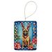 Belgian Malinois Christmas Reindeer Porcelain Ornament Christmas Tree Hanging Decorations For Home Christmas Holiday, Rectangle, Gift, Multicolor_maomaolike.com