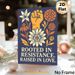 Resistance & Love Themed Painting Poster, Warm-toned Vintage Floral & Raised Fist Graphic Poster, Inspirational Quote Print For Home, Office Wall_maomaolike.com