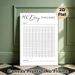 100 Day Challenge Painting Poster, Minimalist Clean-line Poster, Functional Tracking Chart With Goal And Reward Sections To Monitor Daily Progress_maomaolike.com