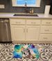 Siberian Husky Hippie Dawg Memory Foam Kitchen Mat Machine Washable Anti-Fatigue Mat Cushion Comfort Bath Mat Or Kitchen Rug_maomaolike.com