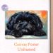 Black Fluffy Puppy Painting Poster, Vivid Realistic Oil Painting Style Poster, Warm Endearing Decor Ideal For Living Room, Bedroom And Pet Enthusiast_maomaolike.com