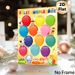 Birthday Calendar Painting Poster, Vibrant Cartoon Animal & Balloon Themed Poster, Practical Design To Track Monthly Birthdays, Ideal For Office_maomaolike.com