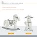 Kids Plush Ride-On Rocking Horse With Bear Toy, Children Chair With Soft Plush Toy & Fun Realistic Sounds, White_maomaolike.com