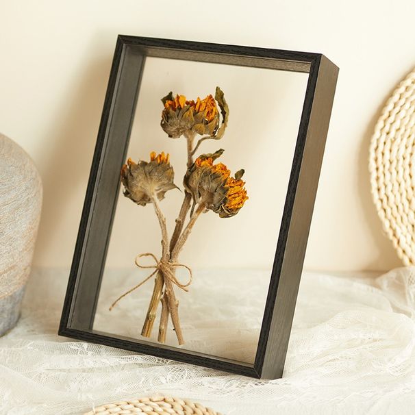 Dried Photo Double-Sided Transparent Hollow Display Creative Handmade DIY 3D Rose Eternal Flower Empty Frame_maomaolike.com