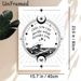 Celestial Ocean Inspirational Quote Painting Poster, Minimalist Monochrome Line Art Poster, Motivational Message With Ocean Wave And Celestial Motifs_maomaolike.com