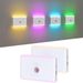 Cross-border LED Motion Sensor Night Light, RGB 7-color Changing, Rechargeable, Adjustable Brightness, Magnetic Wall_maomaolike.com