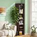 Corner Bookcase, Modern 6-Tier Narrow Cube Display Shelves_maomaolike.com