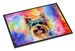 Yorkshire Terrier Hippie Dawg Doormat Front Door Mat Indoor Outdoor Rugs For Entryway, Non Slip Washable Low Pile, 24H X 36W_maomaolike.com