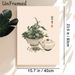 Tea Ceremony Themed Painting Poster, Serene Minimalist Watercolor Poster, Delicate Tea Bowl With Tea Leaves And Teapot Design, Calming Decor Ideal For_maomaolike.com