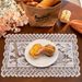 Knitted Lace Square Sunflower Floral Placemat Hotel Napkin High-End Home Coffee Table Cloth Wholesale_maomaolike.com