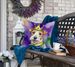 Fox Terrier King Of Mardi Gras Throw Pillow Machine Washable, Indoor Outdoor Decorative Pillow For Couch, Bed Or Patio, 18Hx18W_maomaolike.com