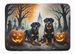 Rottweiler Spooky Halloween Memory Foam Kitchen Mat Machine Washable Anti-Fatigue Mat Cushion Comfort Bath Mat Or Kitchen Rug_maomaolike.com