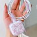 Compatible With 20W UK Plug Charger Protective Cover Charging Head Protector Cable Bite Pink Bowknot_maomaolike.com
