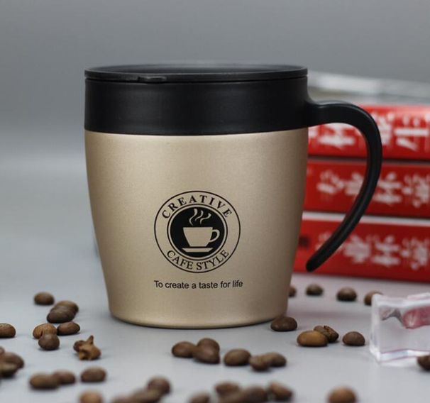 330ML Office Travel Cup Thermos Stainless Steel Coffee Mug Insulated Water Cups Tumbler With Handle Lid And Mixing Spoon_maomaolike.com