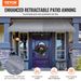 VEVOR 157x47" Patio Awning Retractable Awning Sunshade Shelter With Crank Handle_maomaolike.com