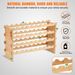 VEVOR 36 Bottle Stackable Modular Wine Rack Bamboo Wood Display Shelf 4-Tier_maomaolike.com