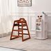 Wooden Baby Booster Chair With Adjustable Height, Easy To Clean, Solid Wood Feeding Seat In Walnut Finish_maomaolike.com