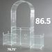 Metal Arch Trellis With Gate And Planter Baskets,Garden Archway_maomaolike.com