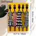 African Ethnic Women Painting Poster, Bold Colorful Ethnic Style Poster, Five Stylized Female Silhouettes With Distinct Geometric Patterned Dresses_maomaolike.com