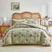 Vintage Floral Printed Duvet Soft Breathable Double Bed Bedding Set All Season Queen Size Quilt Cover And Pillowcases_maomaolike.com