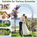 7.9 Feet Metal Garden Arch Backdrop Stand With Fence For Climbing Plants_maomaolike.com